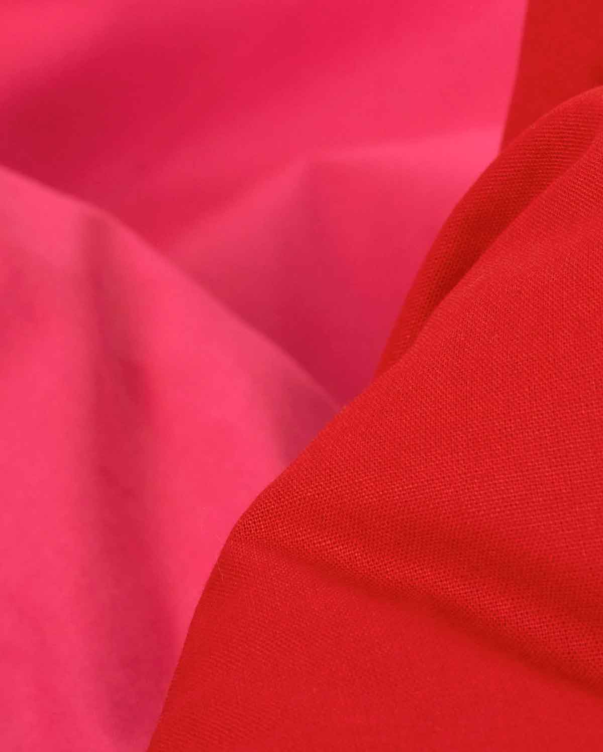 Reversible Percale Duvet Cover - Fuchsia & Red - Image 5