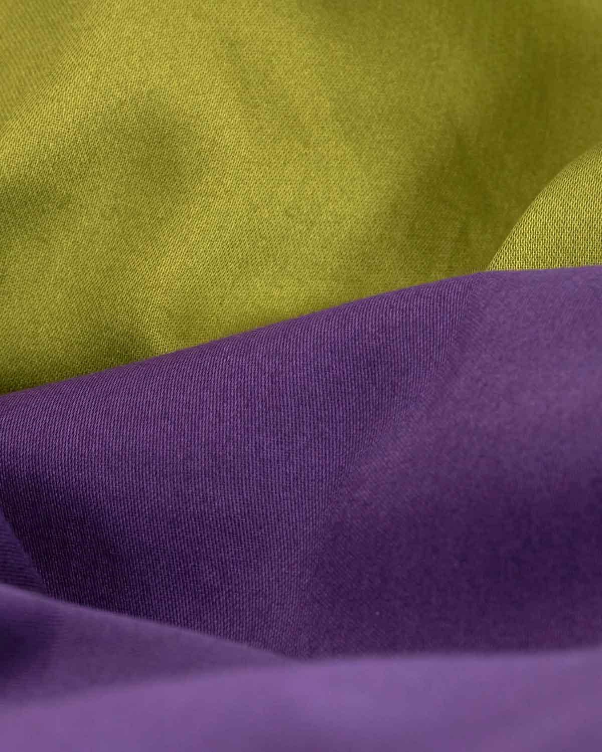 Reversible Percale Duvet Cover - Purple & Green - Image 7