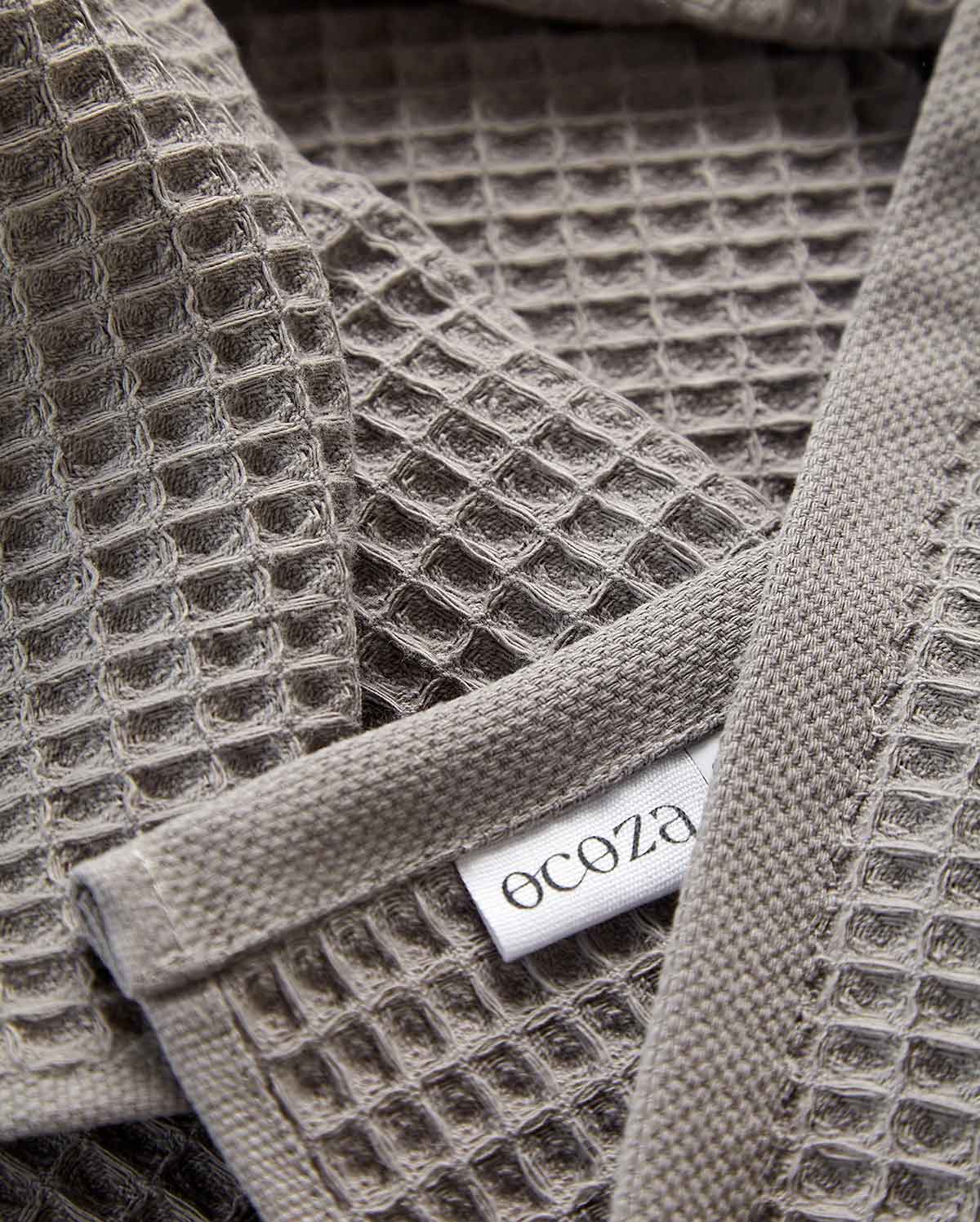 Cotton Waffle Towel - Grey (2 Towels) - Image 4