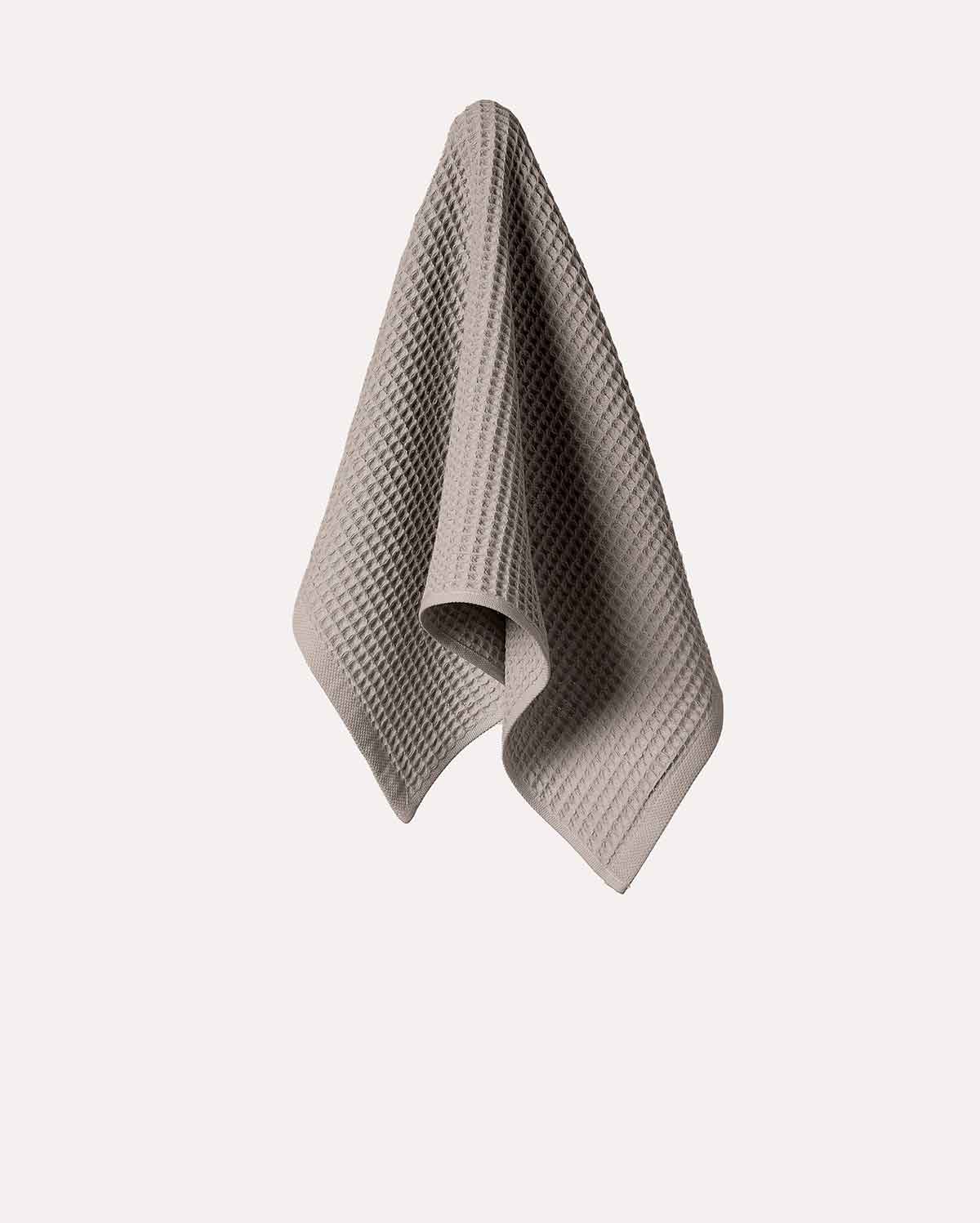 Cotton Waffle Towel - Grey (2 Towels) - Image 6