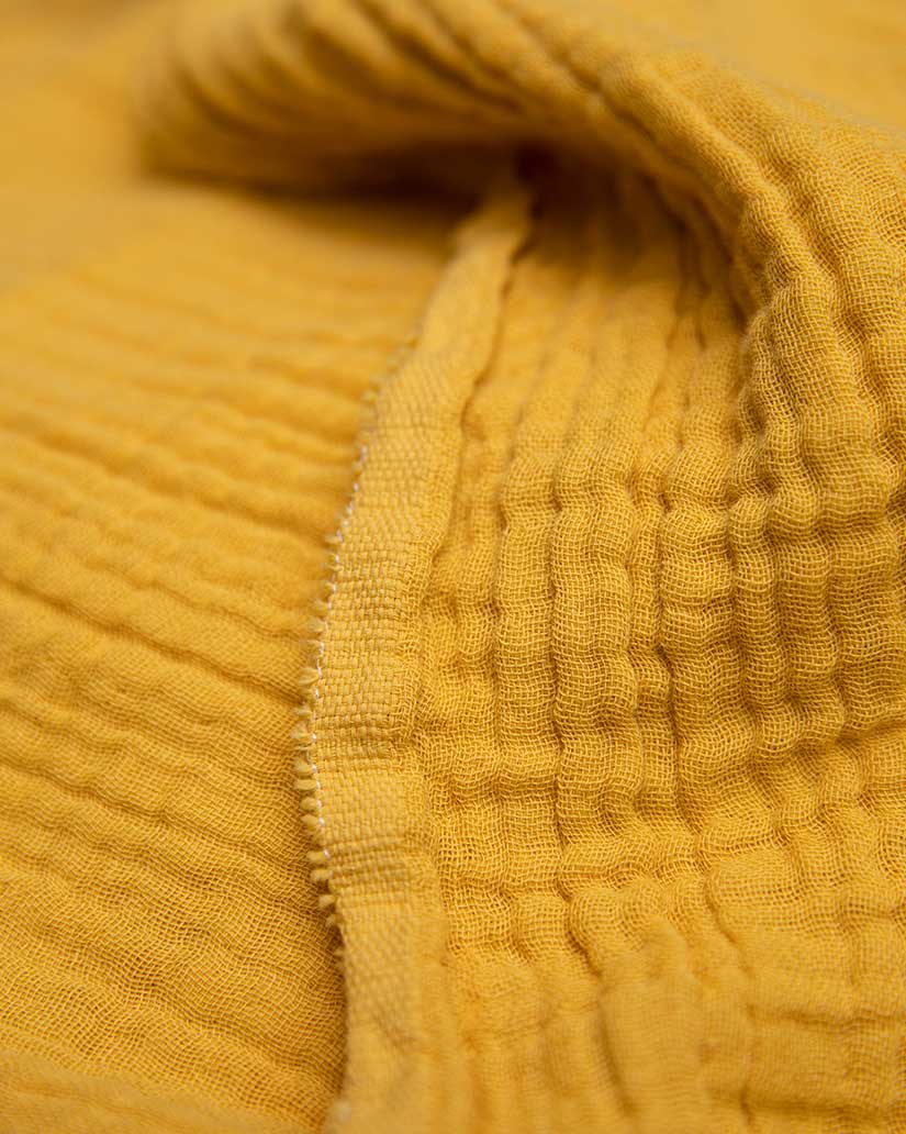 Mollis Muslin Cotton Blanket - Saffron - Image 4