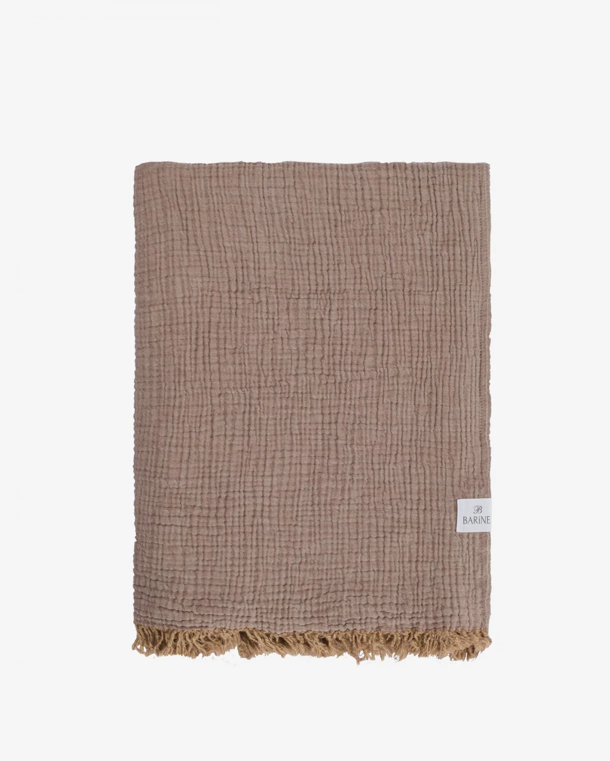 Cocoon Muslin Cotton Throw - Bison & Oak Buff - Image 5
