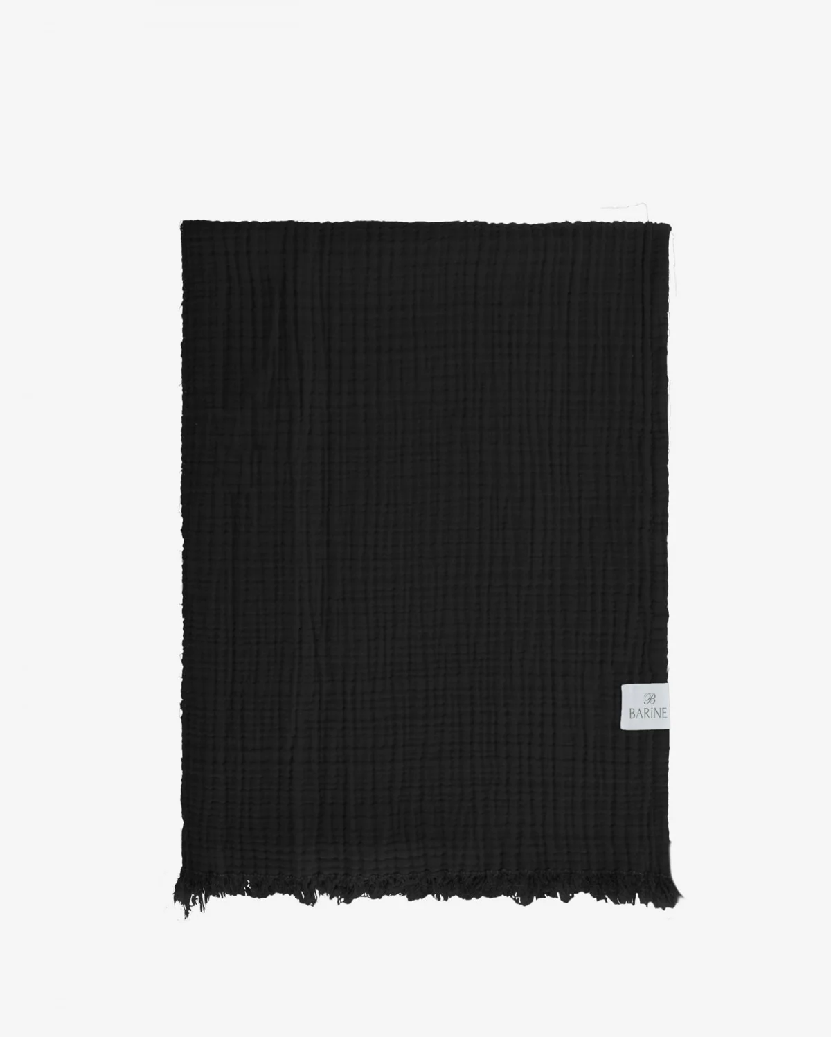 Cocoon Muslin Cotton Throw - Black - Image 5