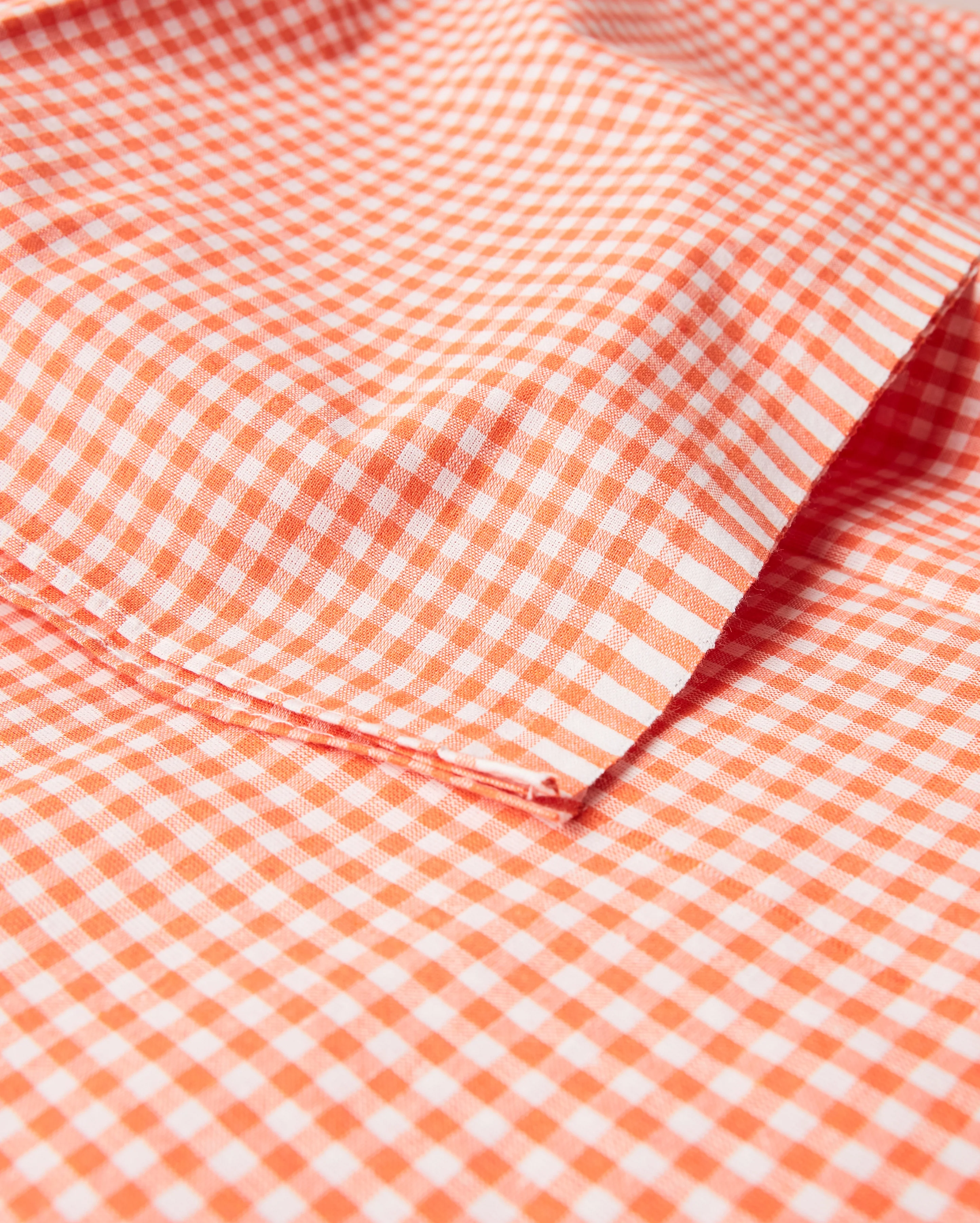 Checked Cotton Table Cloth - Orange - Image 3
