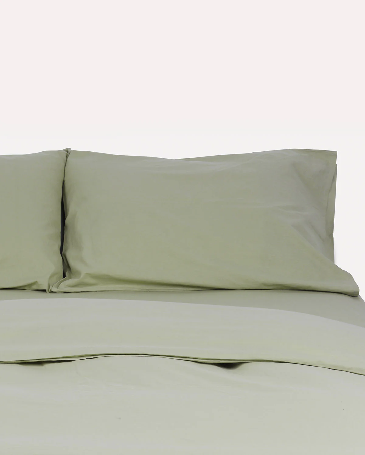 Classic Percale Duvet Cover- Sage Green - Image 6