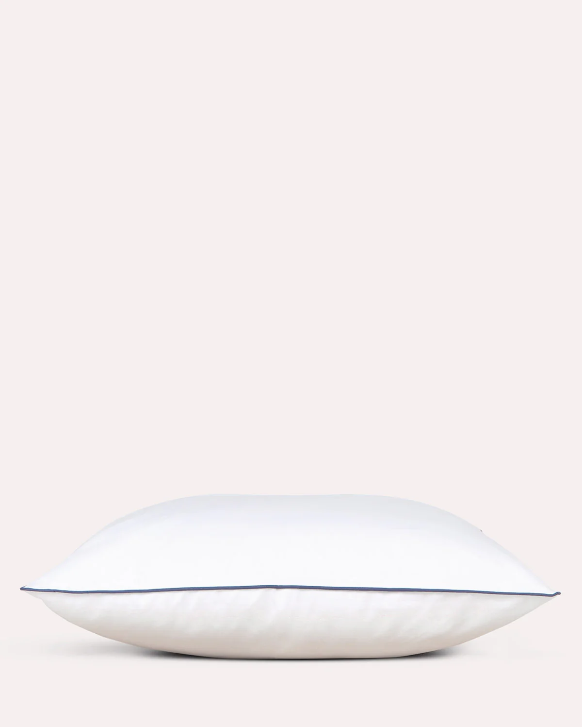 Classic Percale - Duvet Cover Set- White with Navy Blue Pipe Edge - Image 5