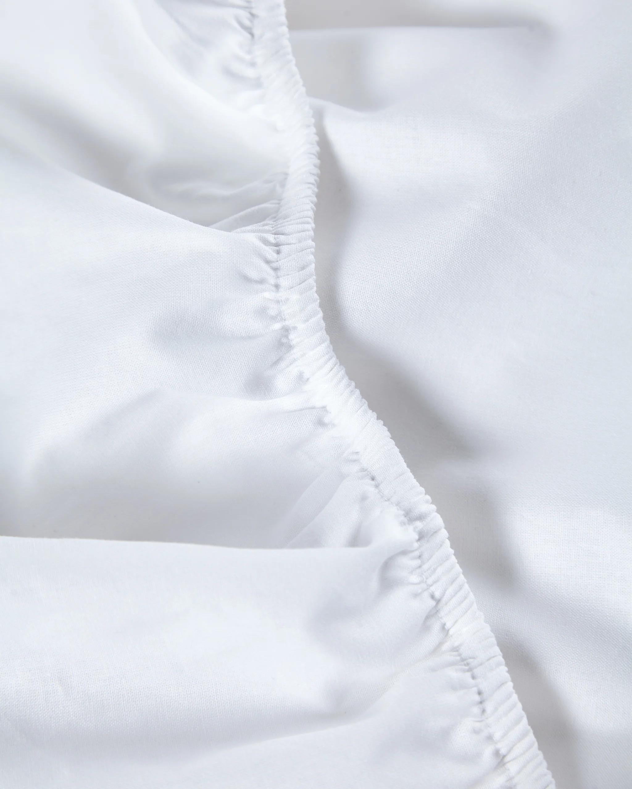 Classic Percale - Fitted Sheet Set- White with Jade Green Piped Edge - Image 4