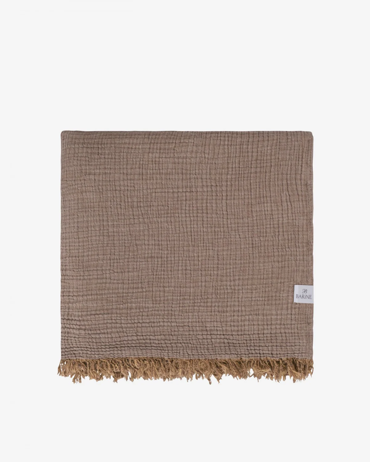 Cocoon Muslin Cotton Blanket- Bison & Oak Buff - Image 7