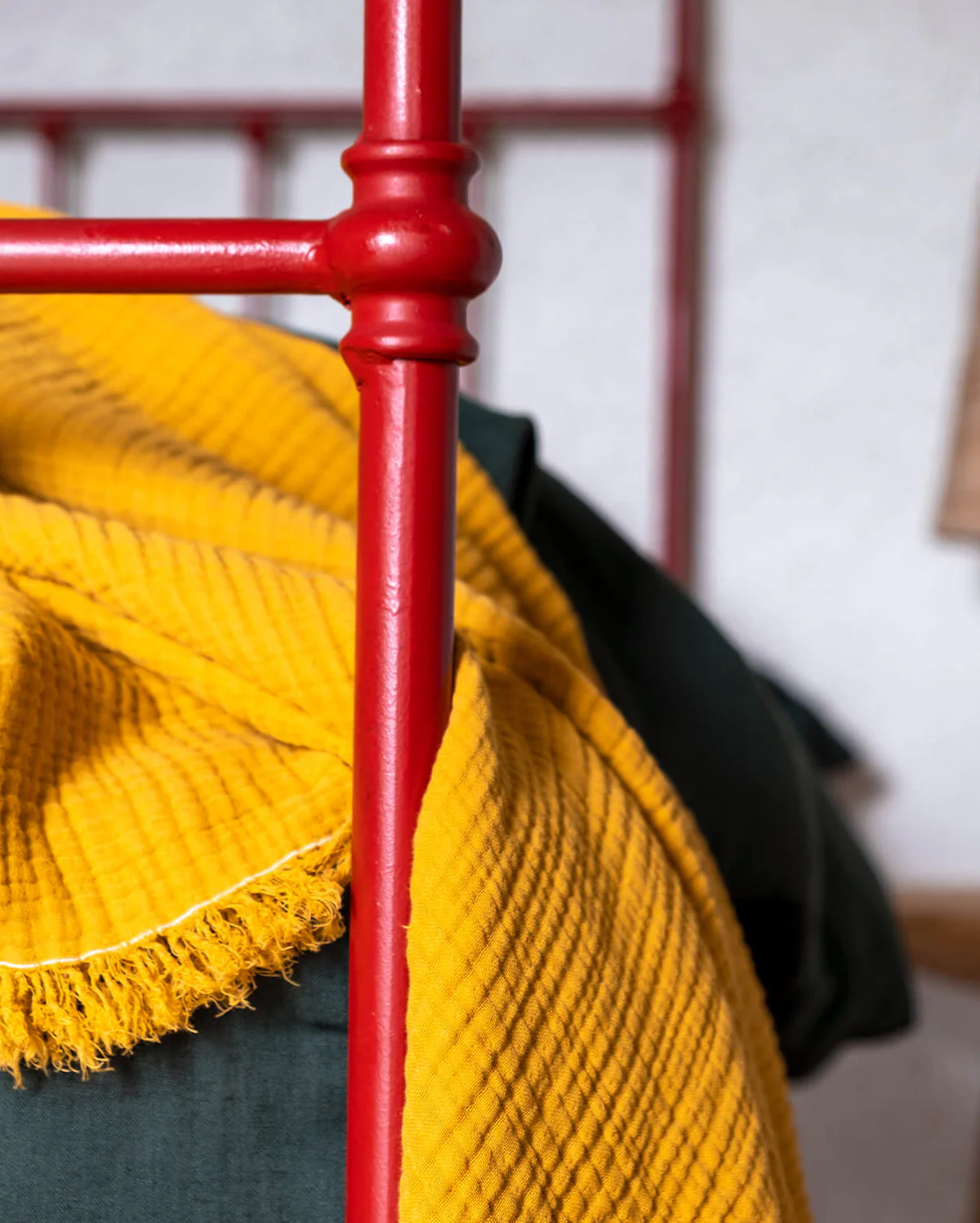 Cocoon Muslin Cotton Blanket- Yellow - Image 2