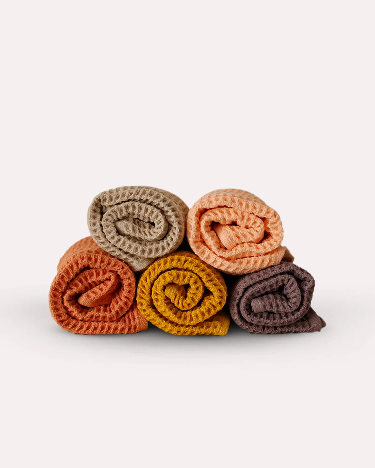 Cotton Waffle Towel Set (5 Towels) - Image 3