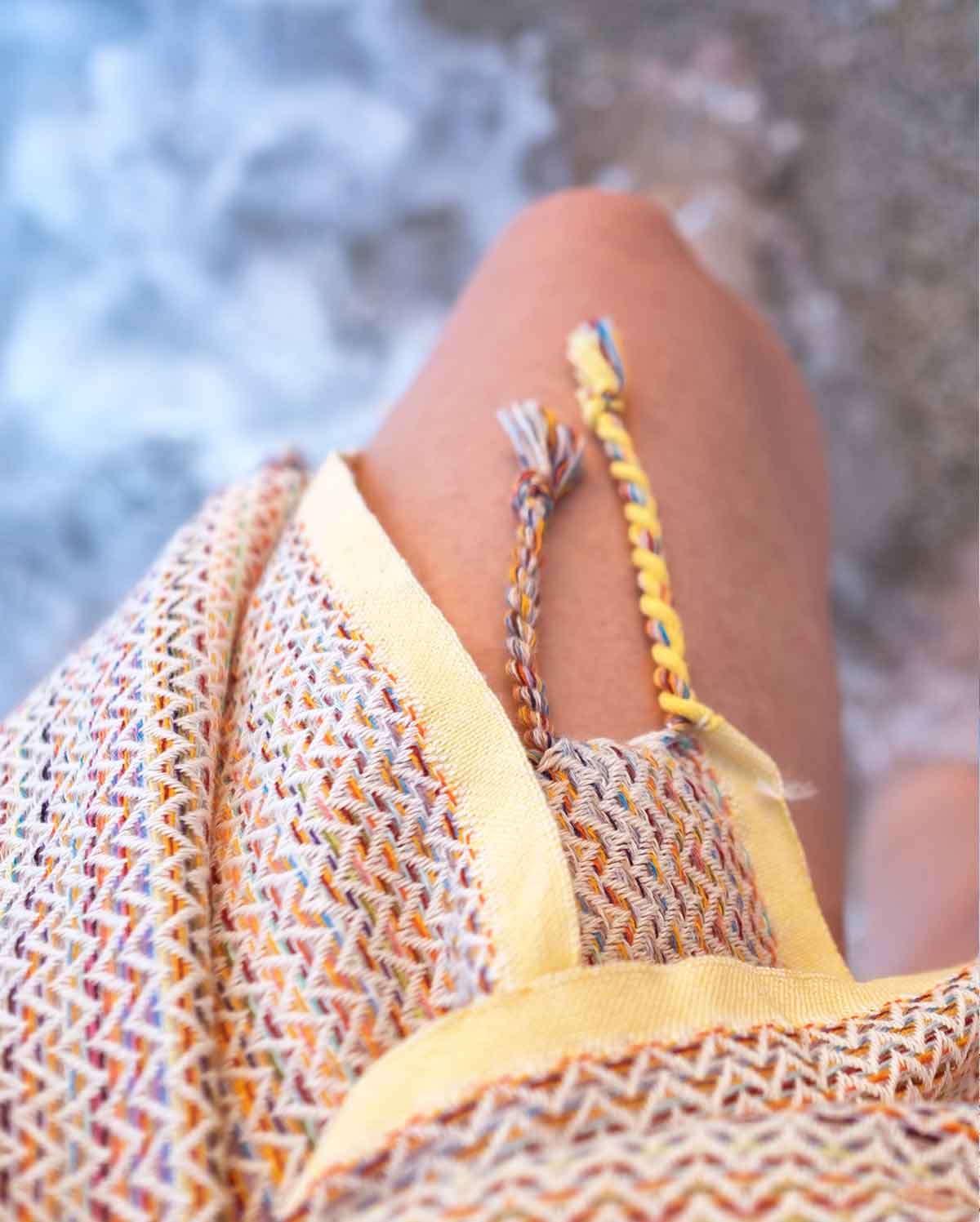 Cotton Meander Peshtemal Towel - Ecru - Image 4