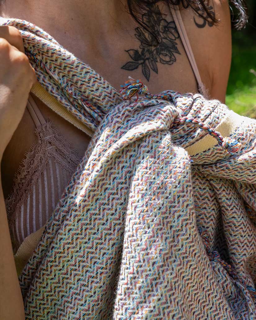 Cotton Meander Peshtemal Towel - Ecru - Image 8