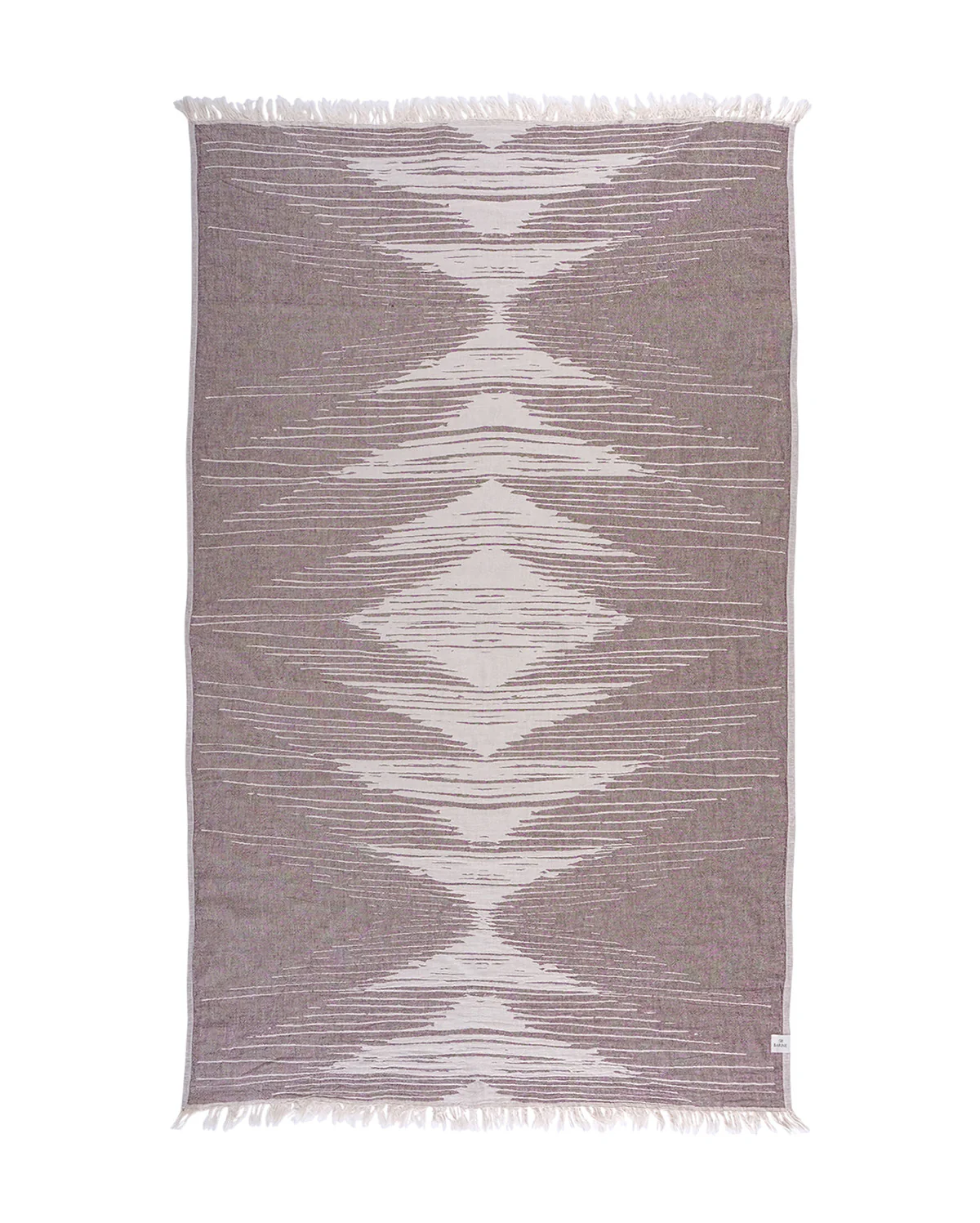 Cotton Monochrome Peshtemal Towel - Wine - Image 4