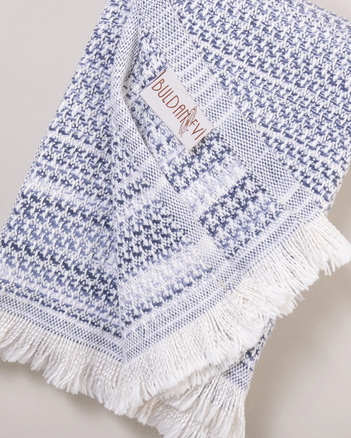 Sea Sand Cotton Hand Towel - Navy Blue - Image 2