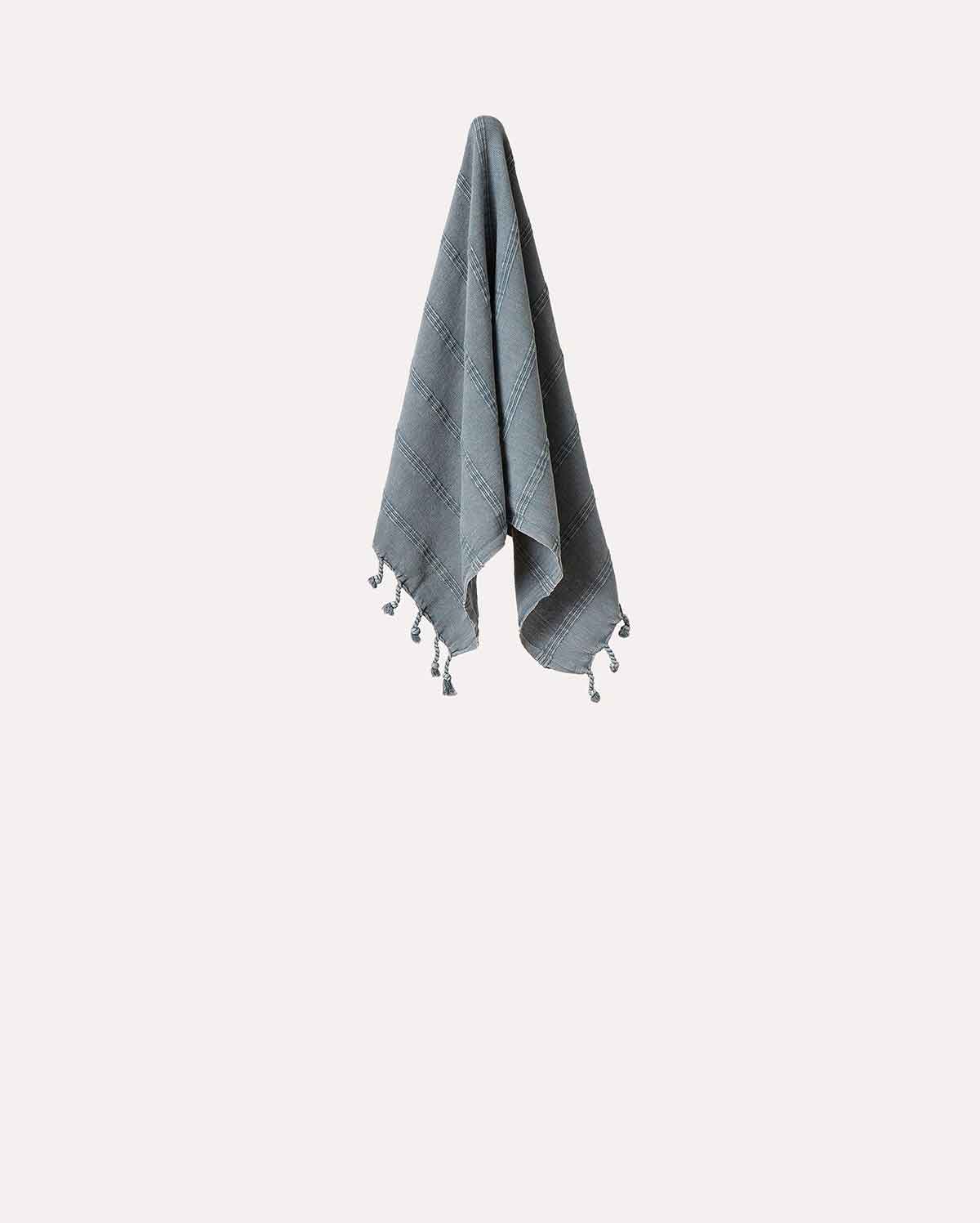 Cotton Peshtemal Towel Set of 2 pieces - Dark Grey - Image 7