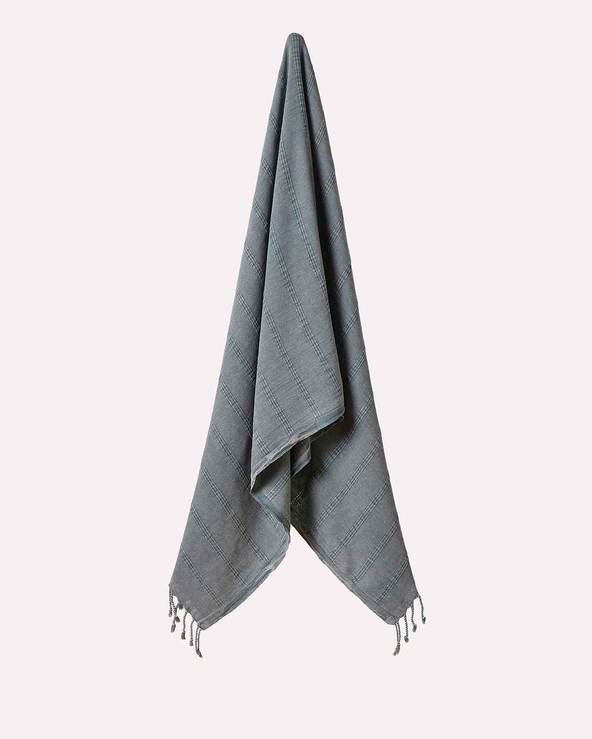 Cotton Peshtemal Towel Set of 2 pieces - Dark Grey - Image 8