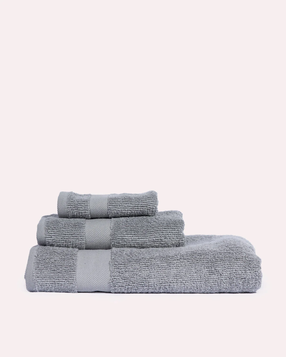 Plush Cotton Spa Towel Set - Grey (3 Towels) - Image 3