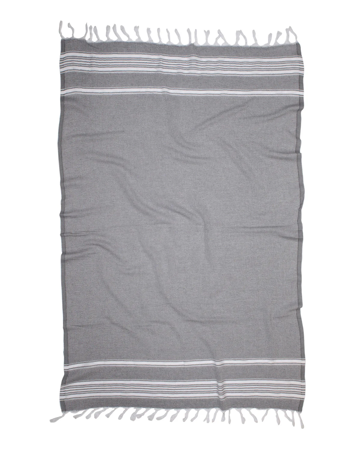 Recycled Cotton Peshtemal Towel - Grey - Image 3