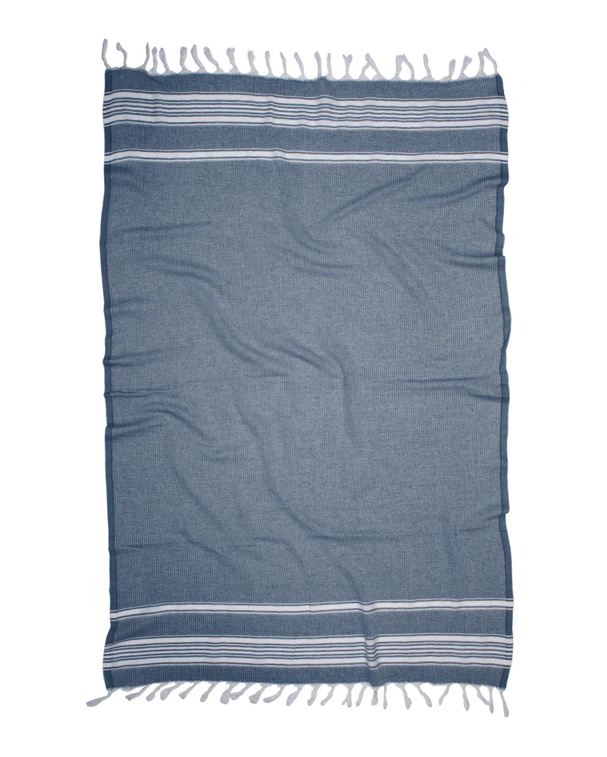 Recycled Cotton Peshtemal Towel - Navy Blue - Image 3