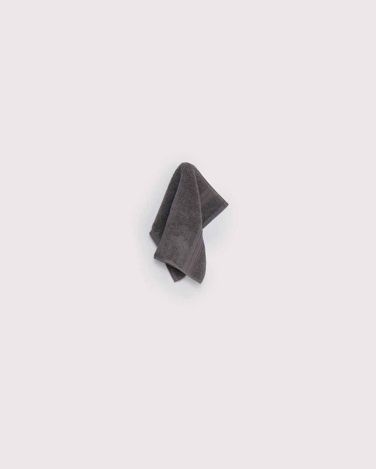 Cotton Plush Spa Towel Set - Khaki Grey (3 Towels) - Image 3