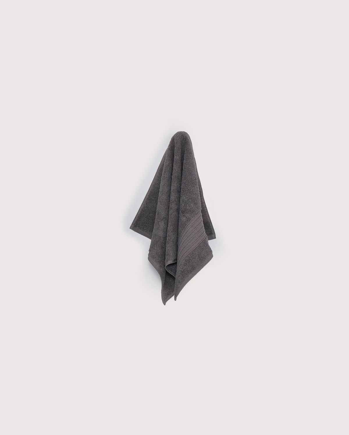 Cotton Plush Spa Towel Set - Khaki Grey (3 Towels) - Image 4