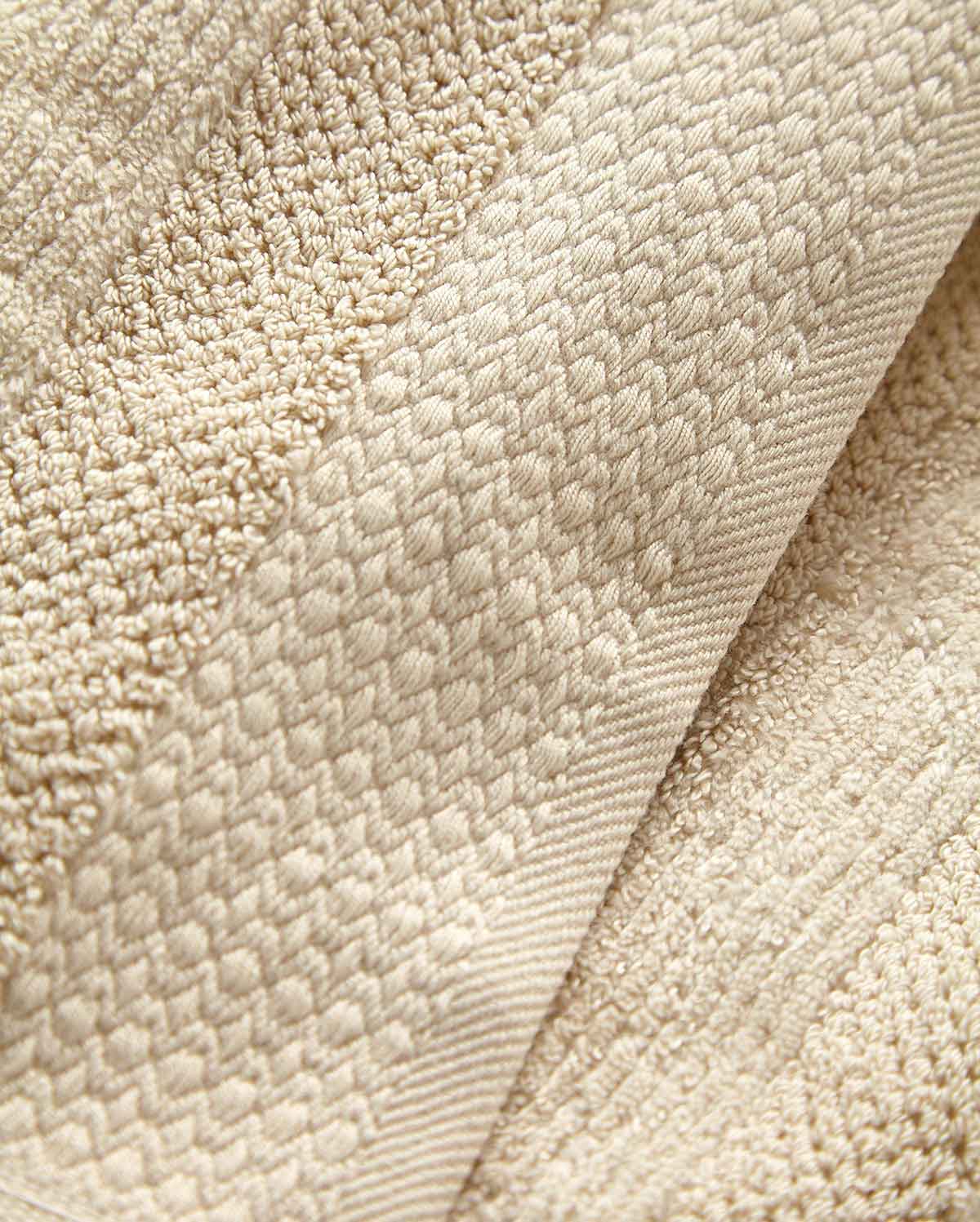 Cotton Velvet Towel Set - Custard Cream (2 Towels) - Image 6