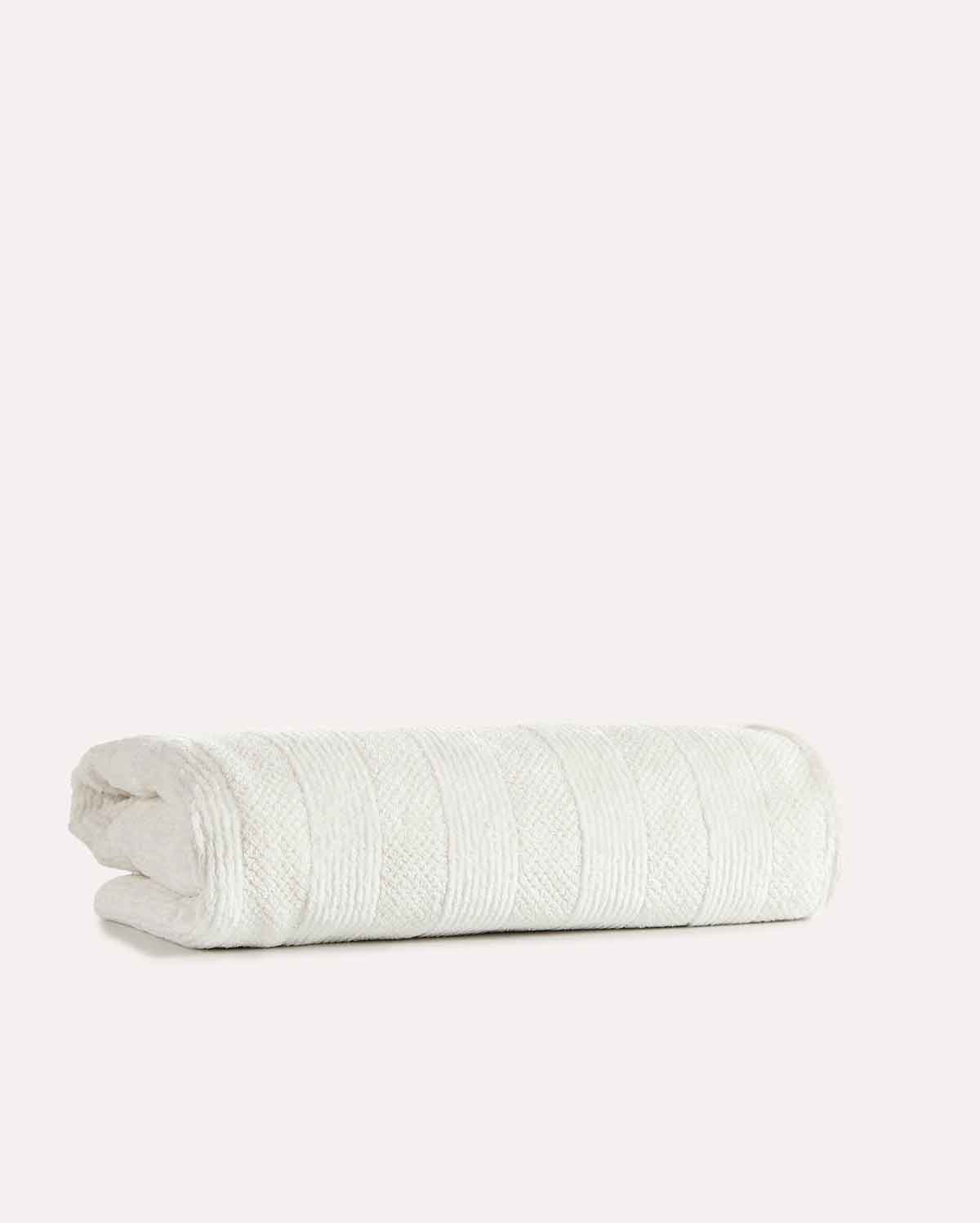 Cotton Velvet Towel Set - Cream (2 Towels) - Image 4