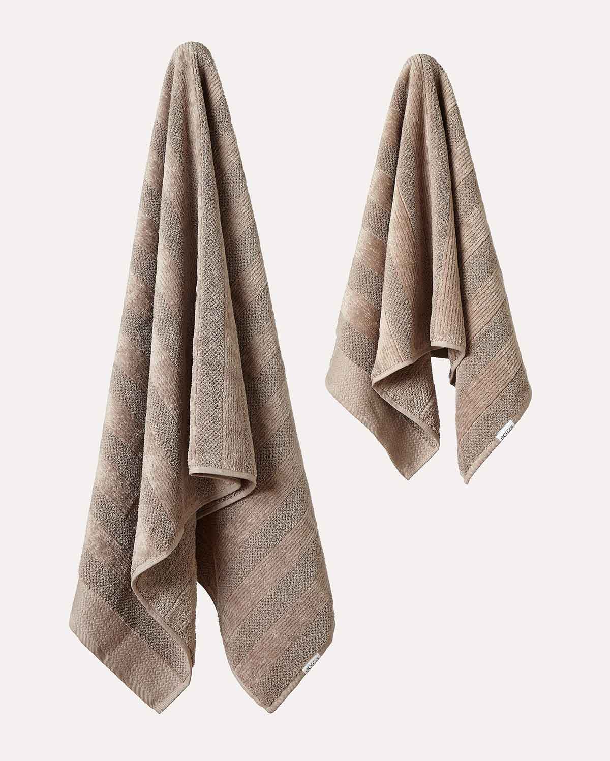 Cotton Velvet Towel Set - Dark Chocolate (2 Towels) - Image 10