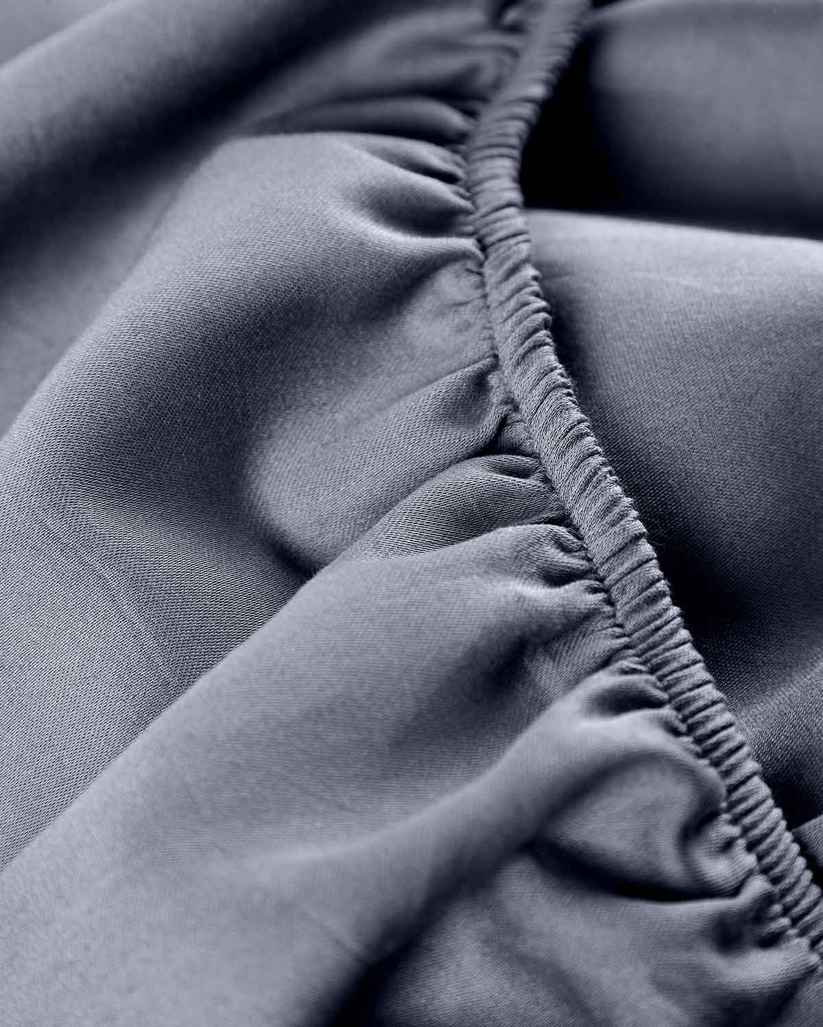 Lavish Sateen Fitted Sheet - Dove Grey - Image 4