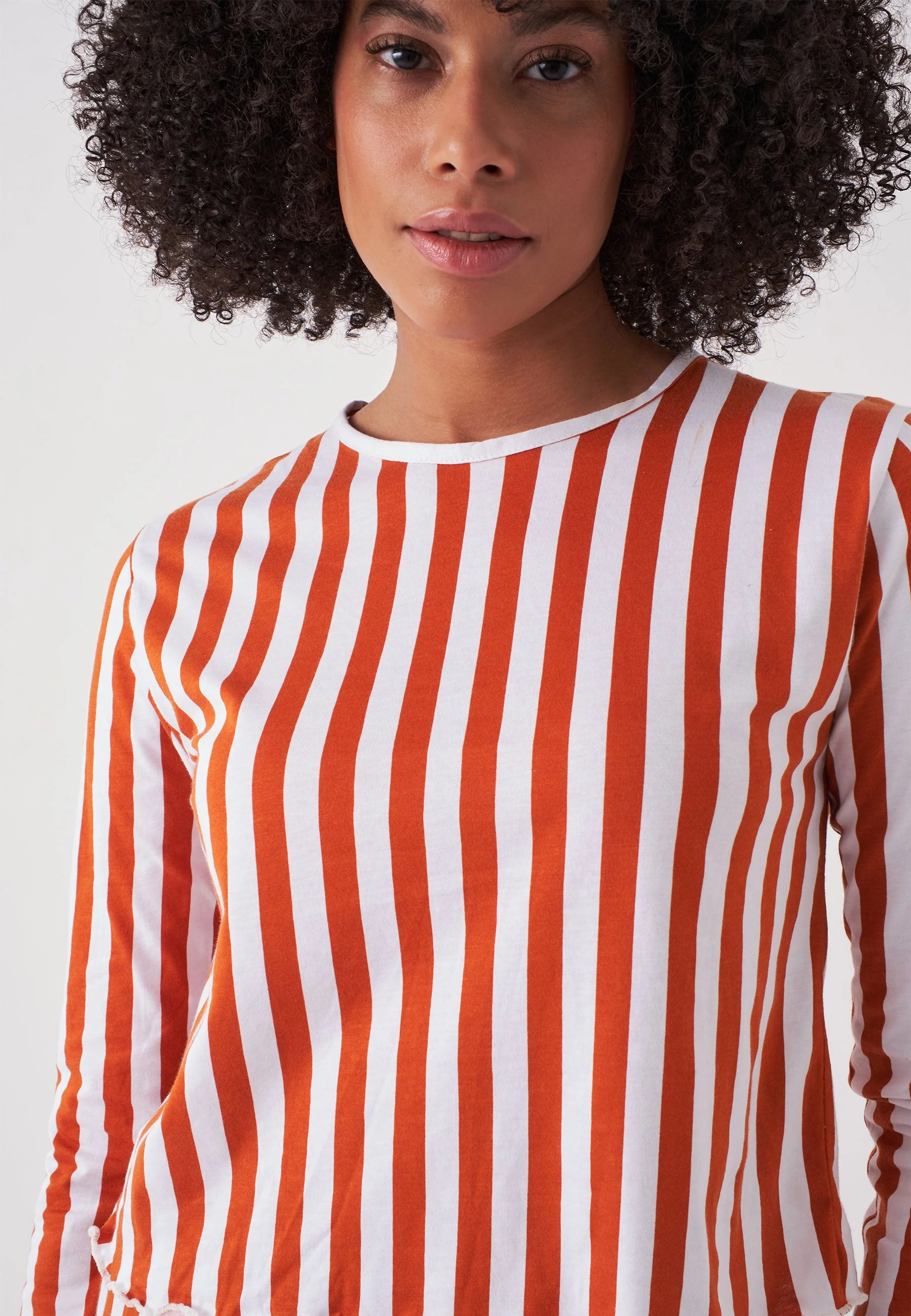 Long Sleeve Striped - Pyjama Set - Orange - Image 3