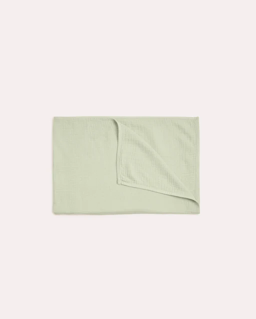 Organic Muslin Baby Blanket - Mint - Image 4