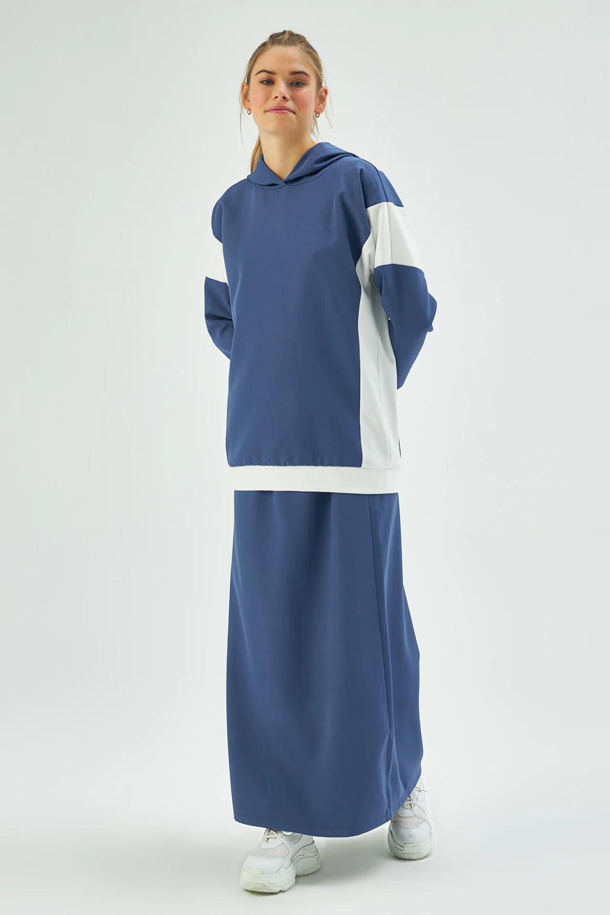 MUNI MUNI - Hoodie & Skirt Set - Blue - Image 5