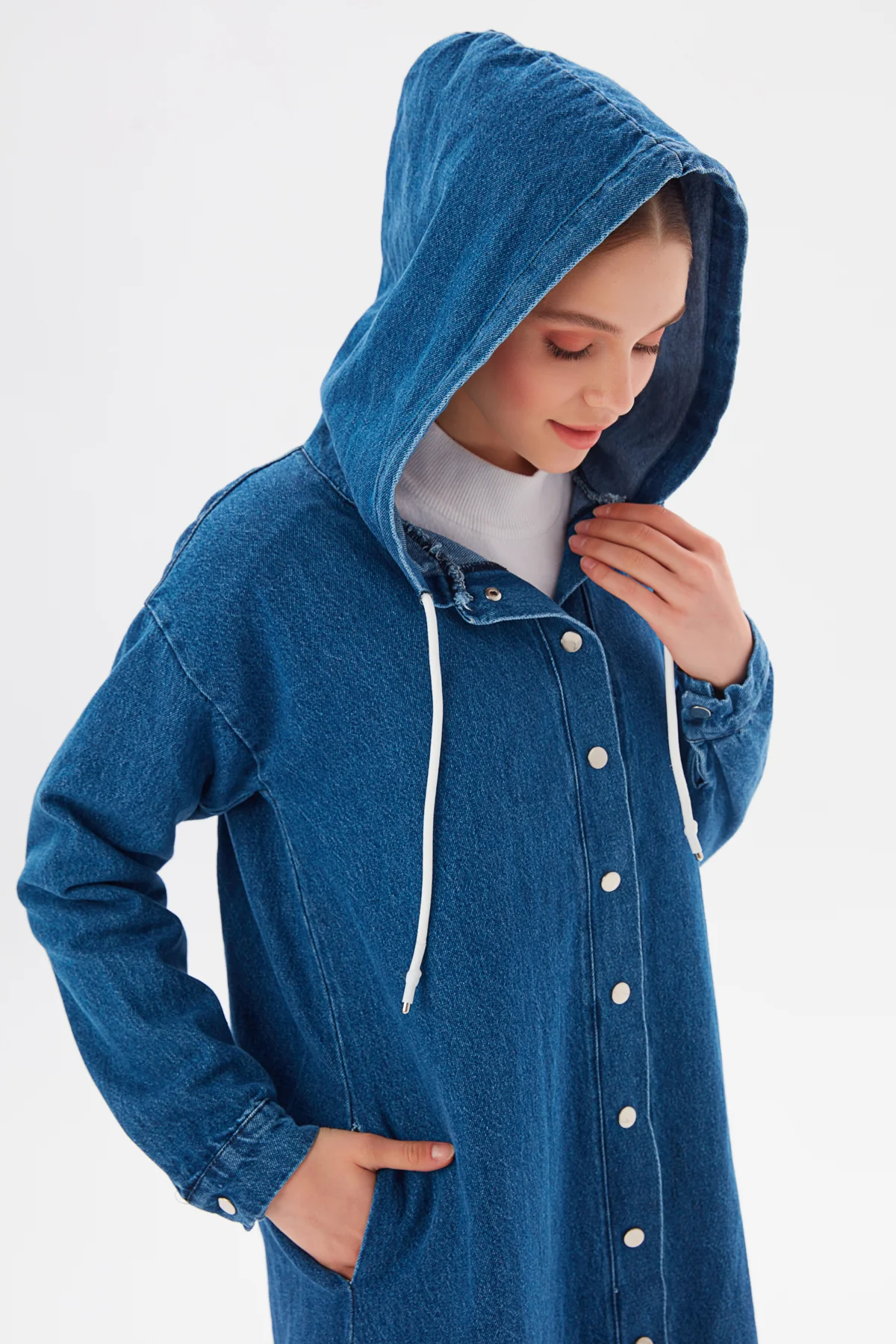 MUNI MUNI - Long Denim Coat - blue - Image 3