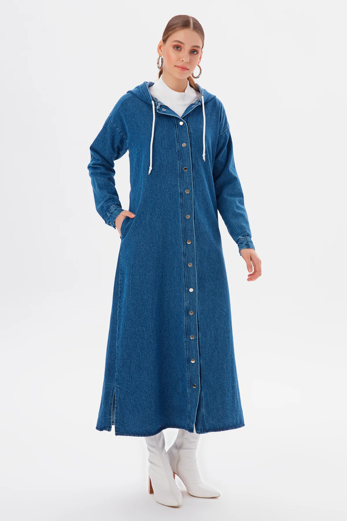 MUNI MUNI - Long Denim Coat - blue - Image 5