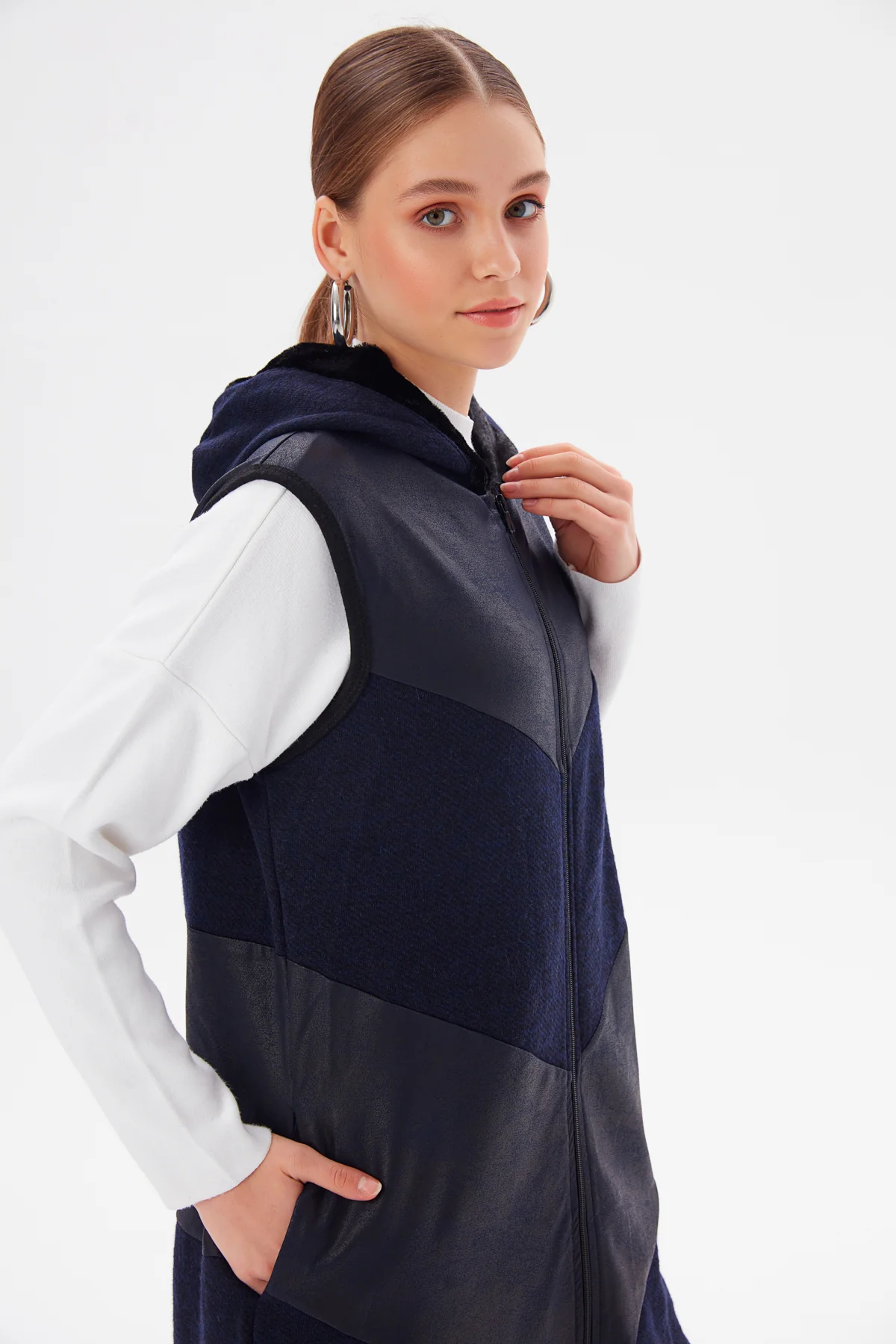 MUNI MUNI - Long Waistcoat - dark blue - Image 3