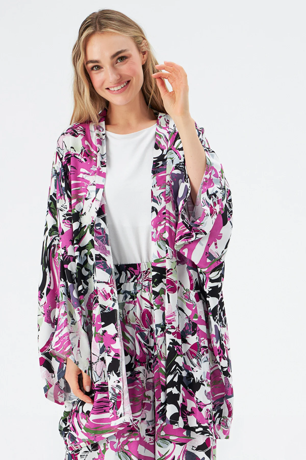 MUNI MUNI - Printed Kimono Top - dark pink lilac - Image 5