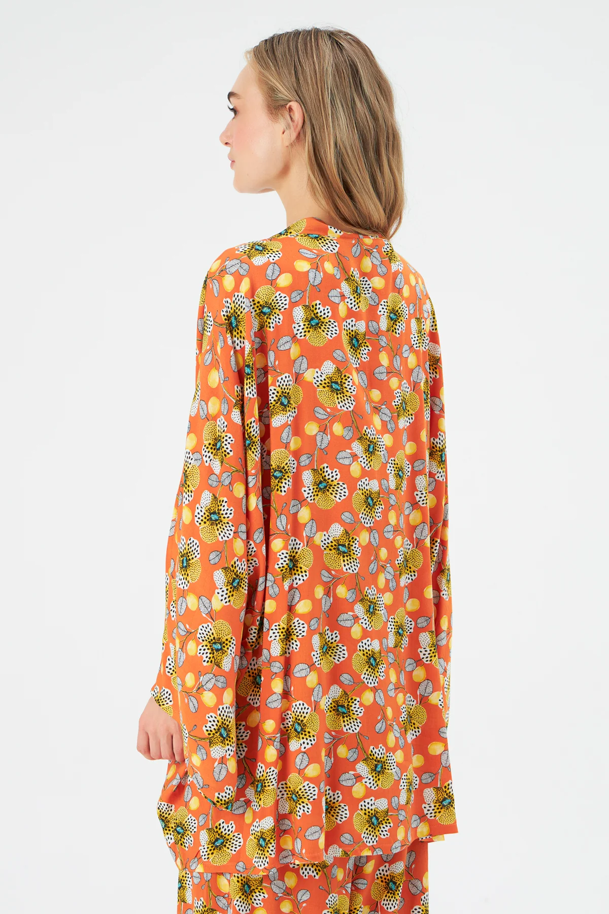 MUNI MUNI - Printed Kimono Top - orange - Image 3