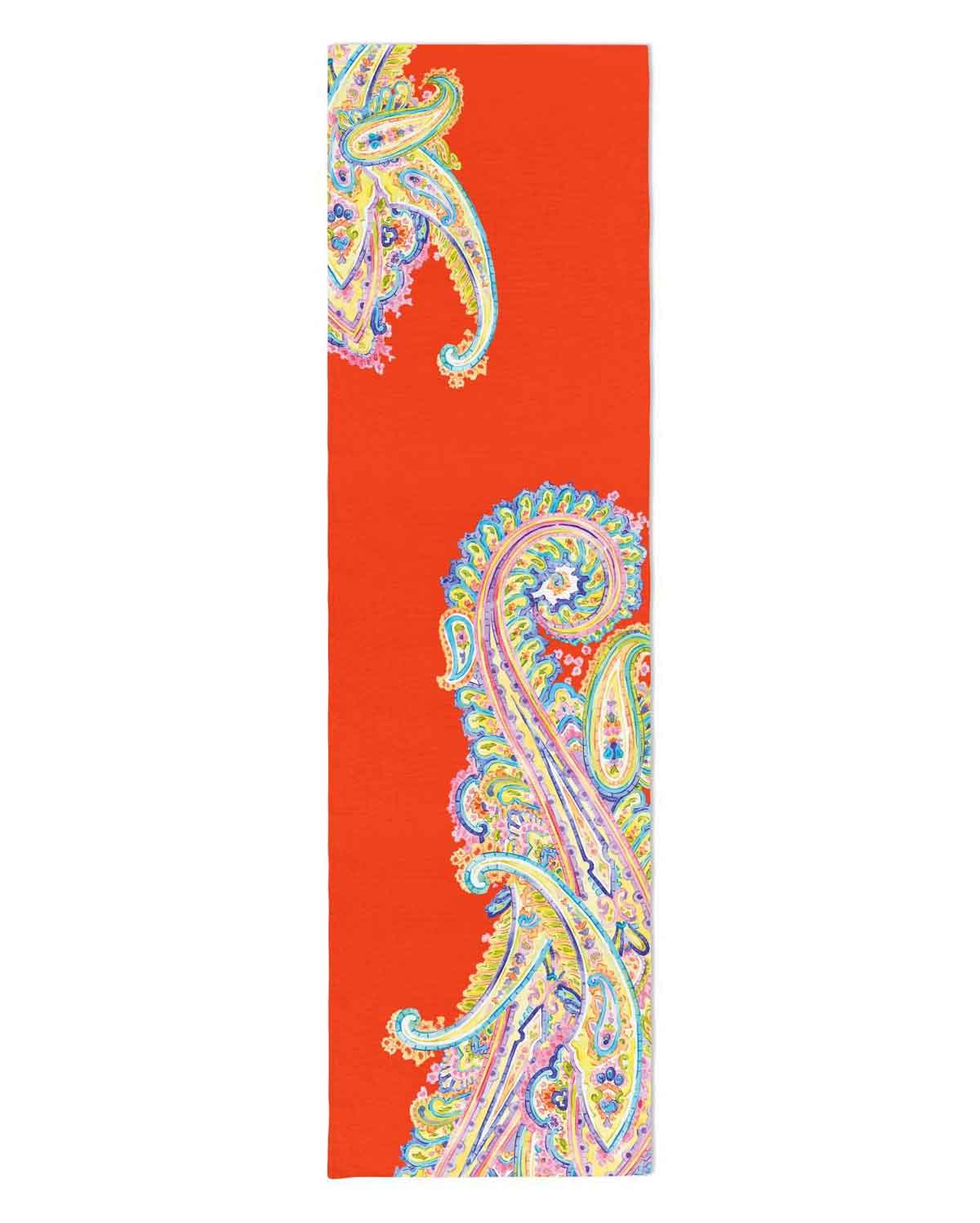Patterned Runner - Red - Image 2