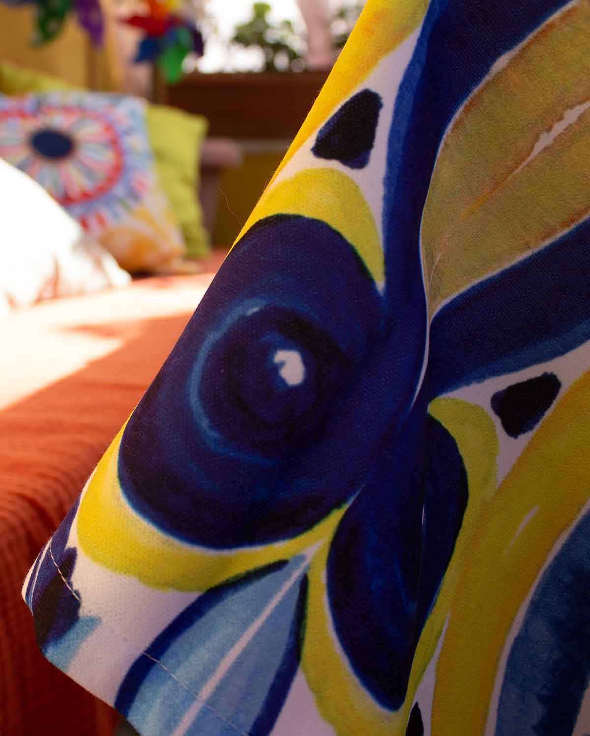 Patterned Table Cloth - Blue - Image 3