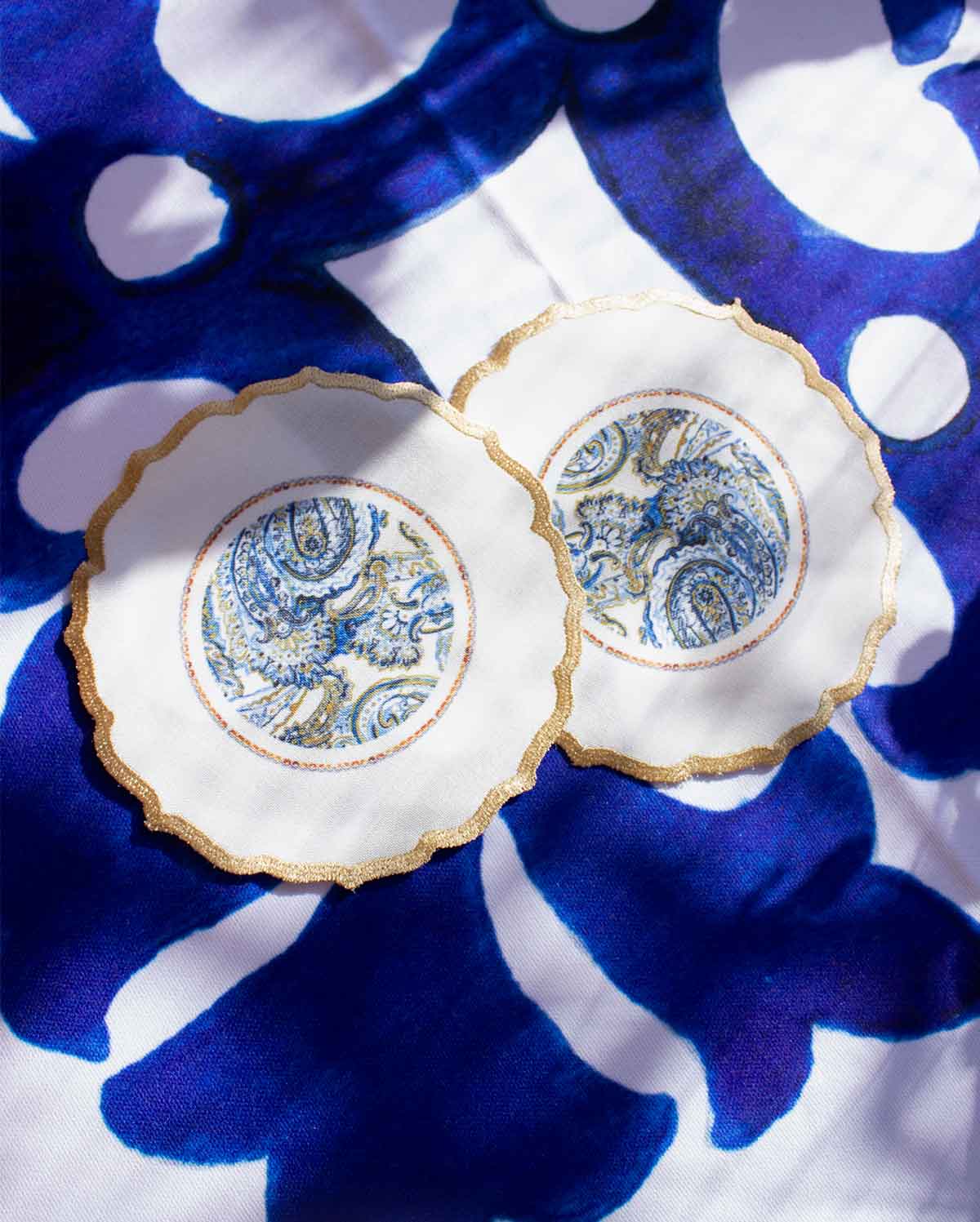 Patterned Table Cloth - Blue - Image 4