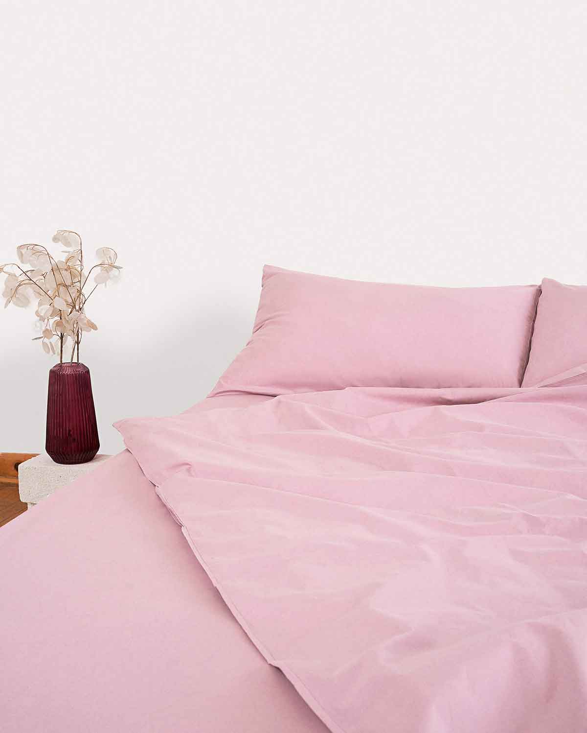 Classic Percale Duvet Cover - Pink - Image 2