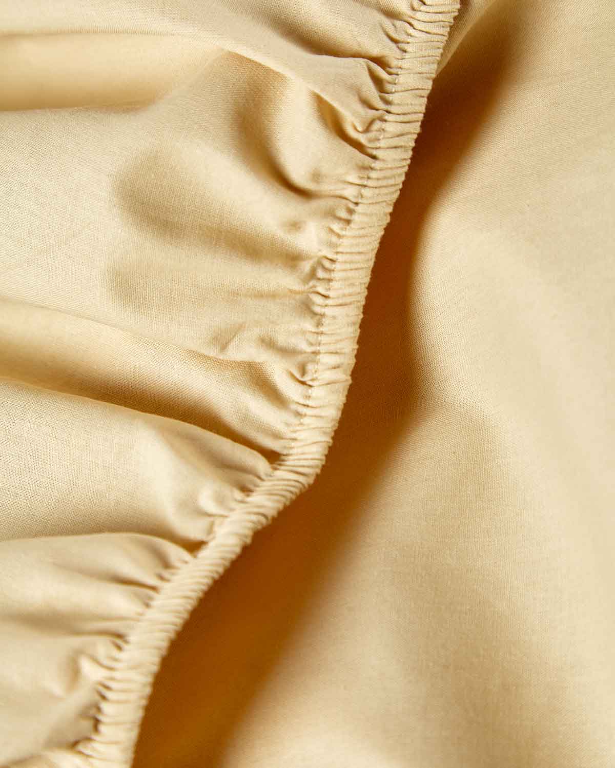 Classic Percale Fitted Sheet - Creme Brule - Image 4
