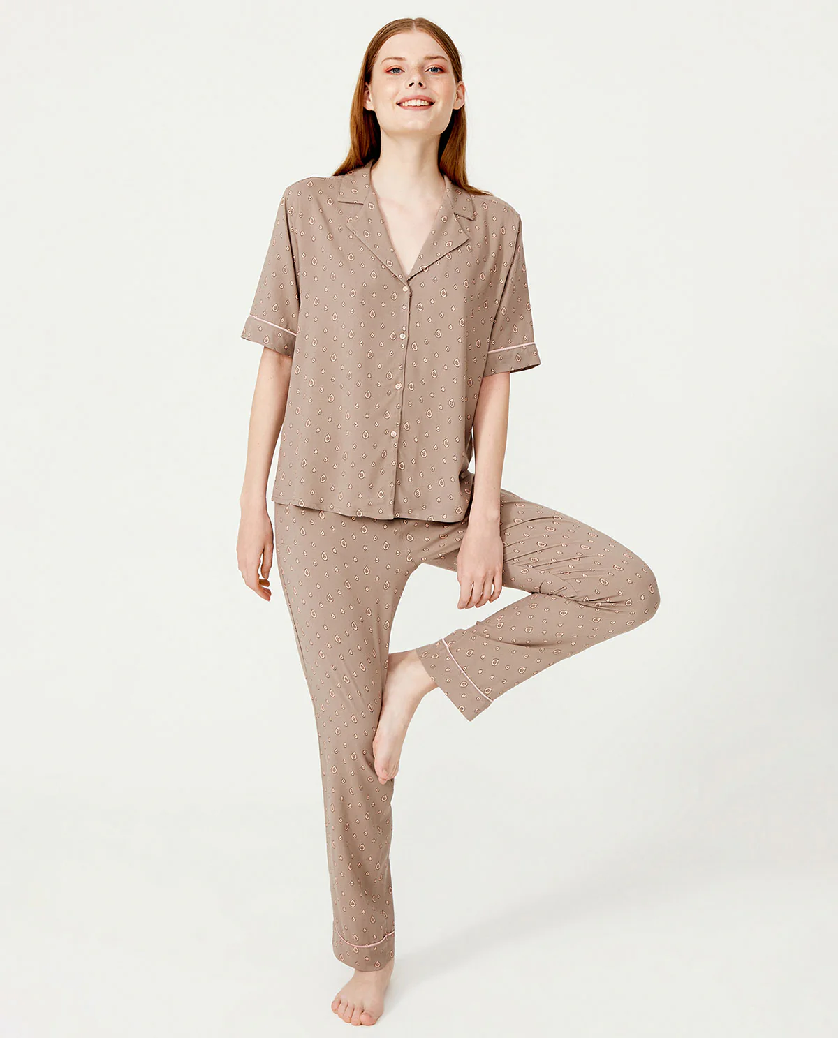 Printed Pyjama Set - Lilac