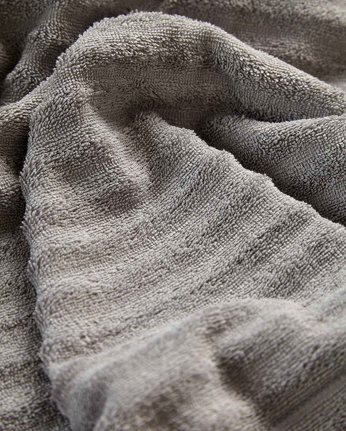 Cotton Ribbed Towel Set - Dark Grey (2 Towels) - Image 8