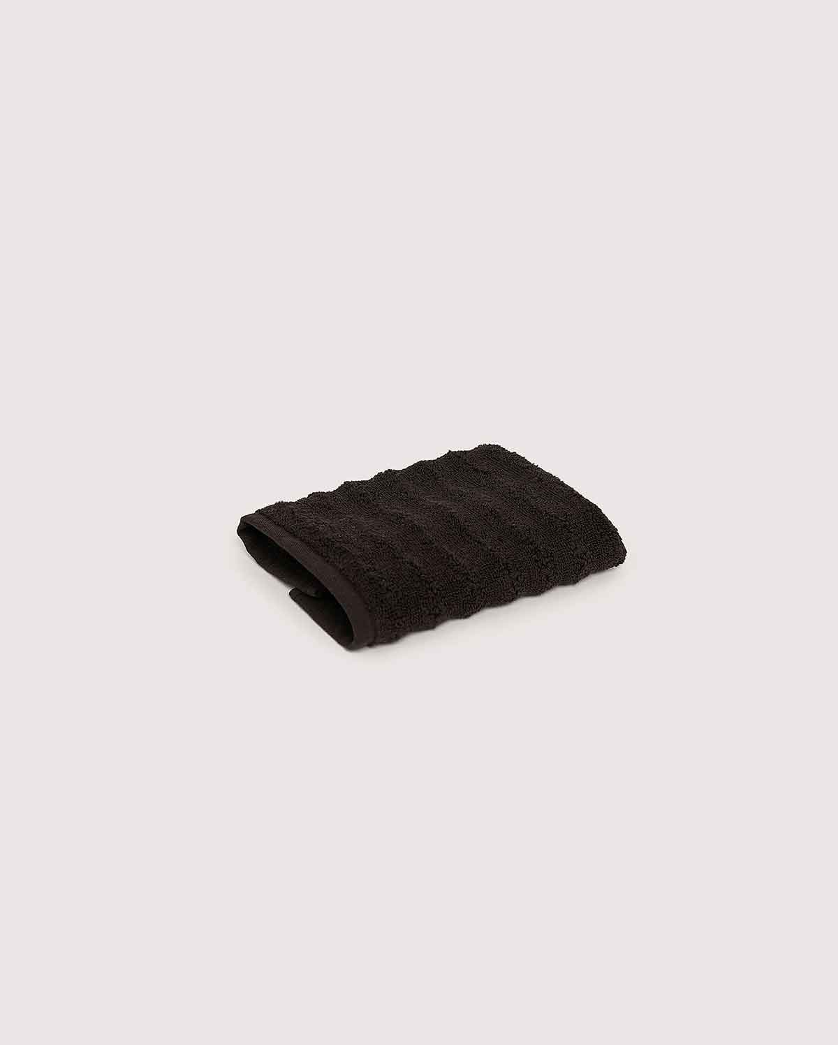 Ribbed Soft Cotton Towel Set - Black (3 Towels) - Image 7