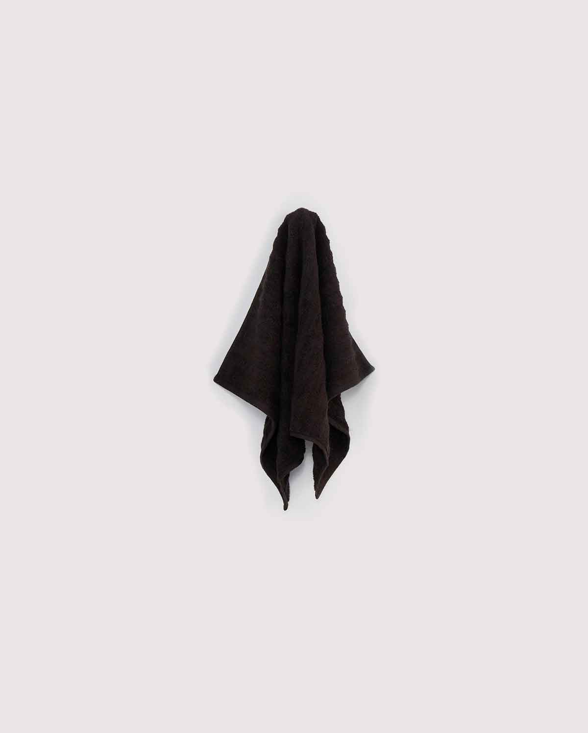 Ribbed Soft Cotton Towel Set - Black (3 Towels) - Image 8
