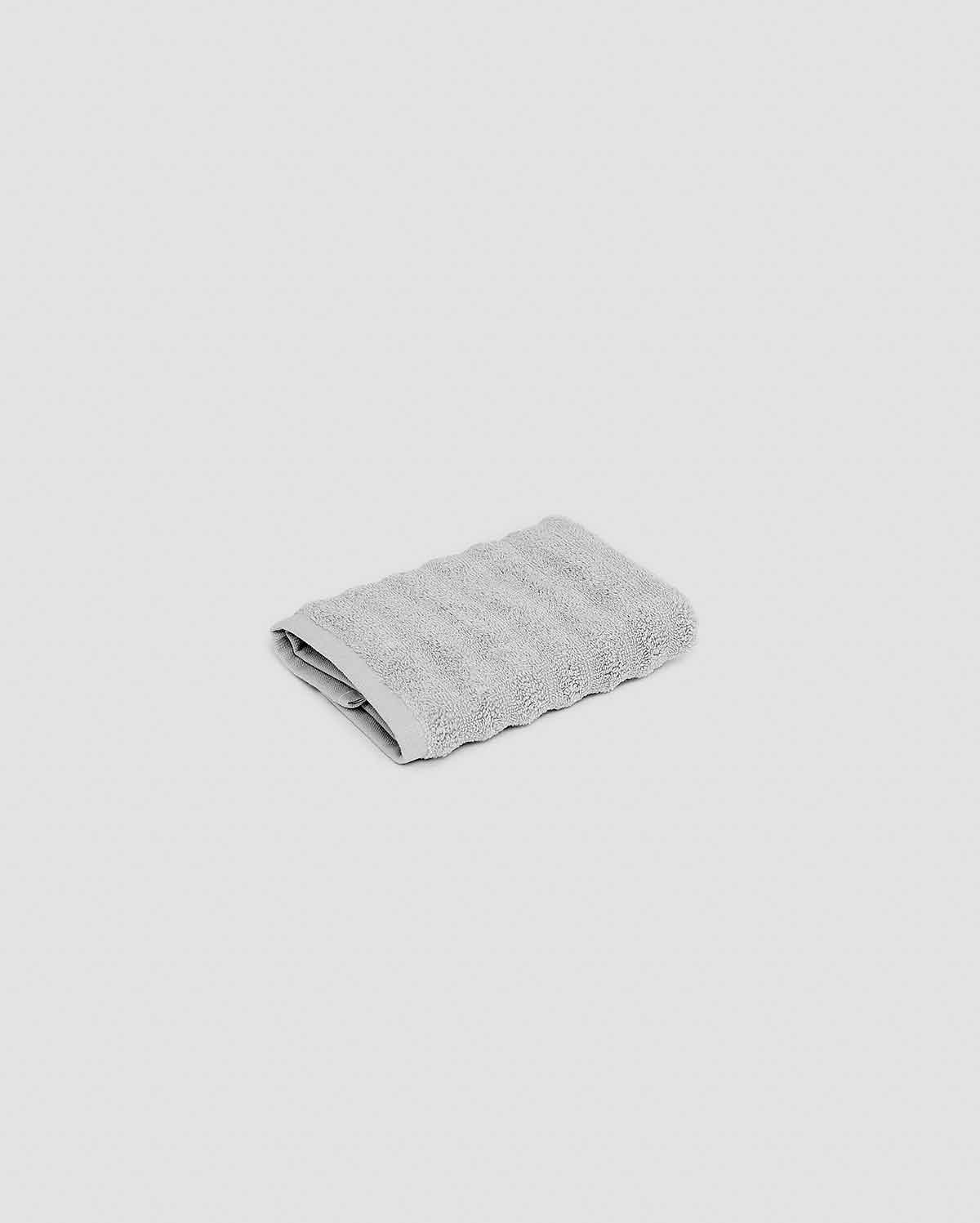 Ribbed Soft Cotton Towel Set - Grey (3 Towels) - Image 5