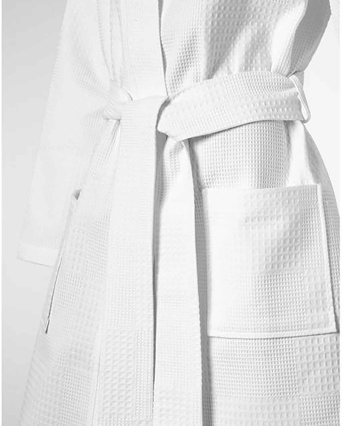 Santorini Cotton Bath Robe - White - Image 10