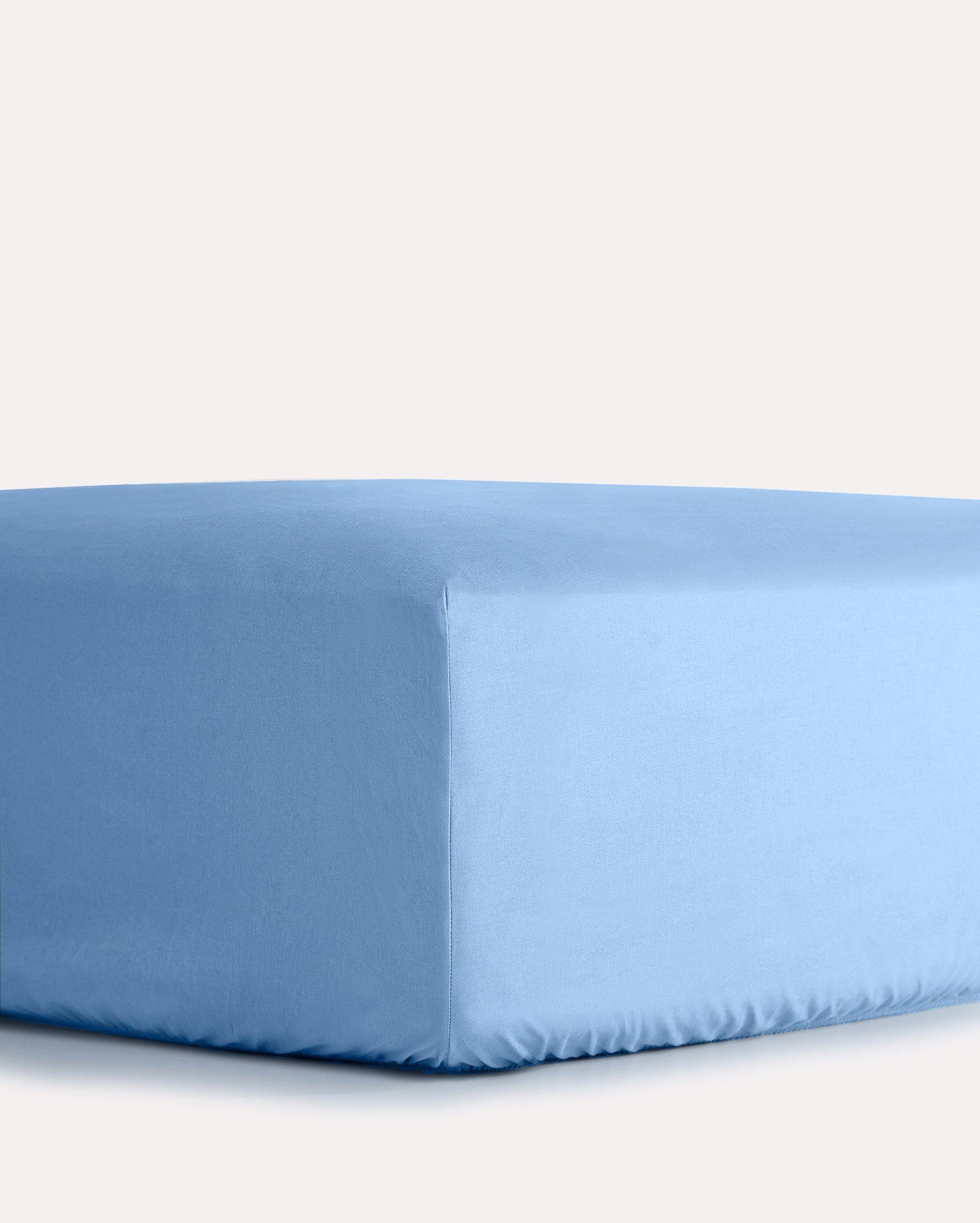 Lavish Sateen Fitted Sheet - Blue