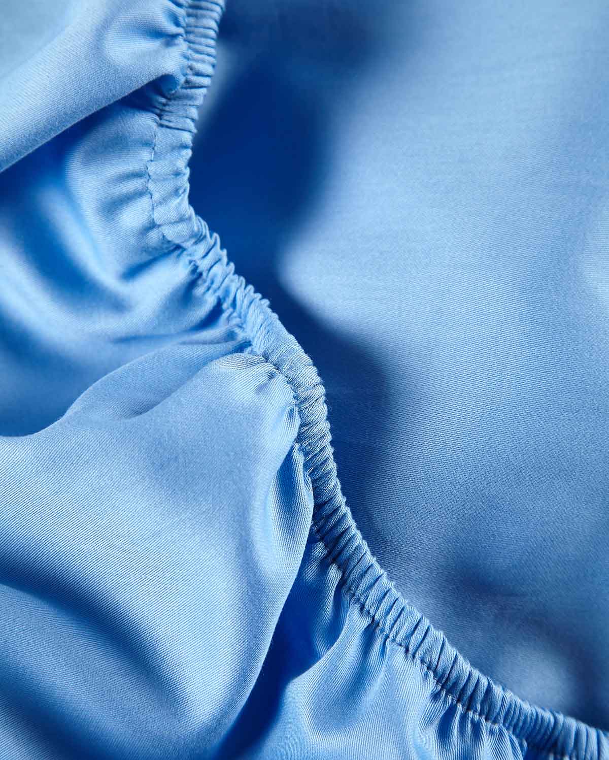 Lavish Sateen Fitted Sheet - Blue - Image 5